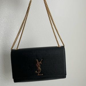 YSL MEDIUM KATE IN BLACK AND GOLD